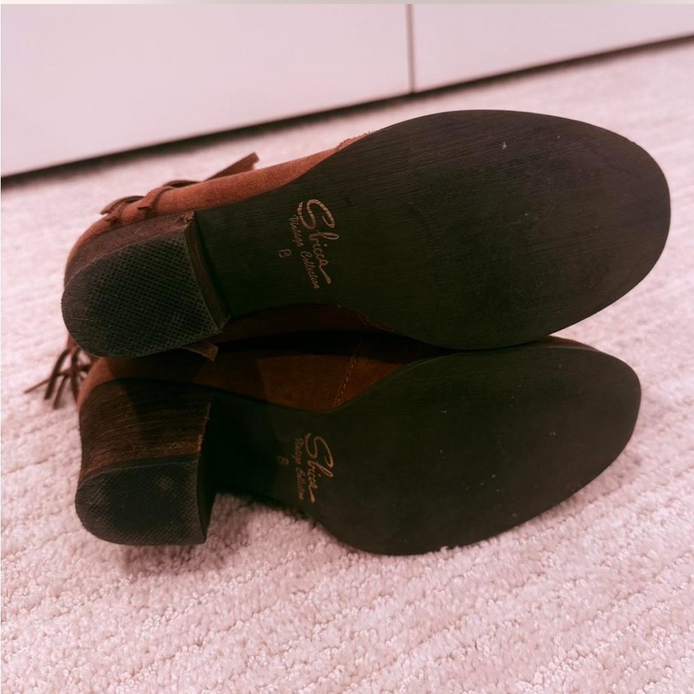 Free People Tan Fringe Ankle Booties - Picture 5 of 6